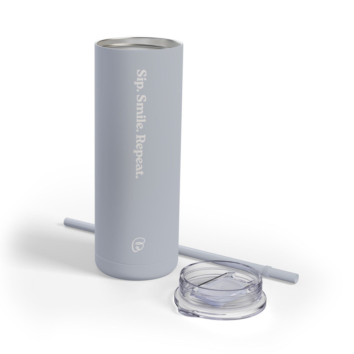 Sip. Smile. Repeat. Dusty Blue 20oz Tumbler