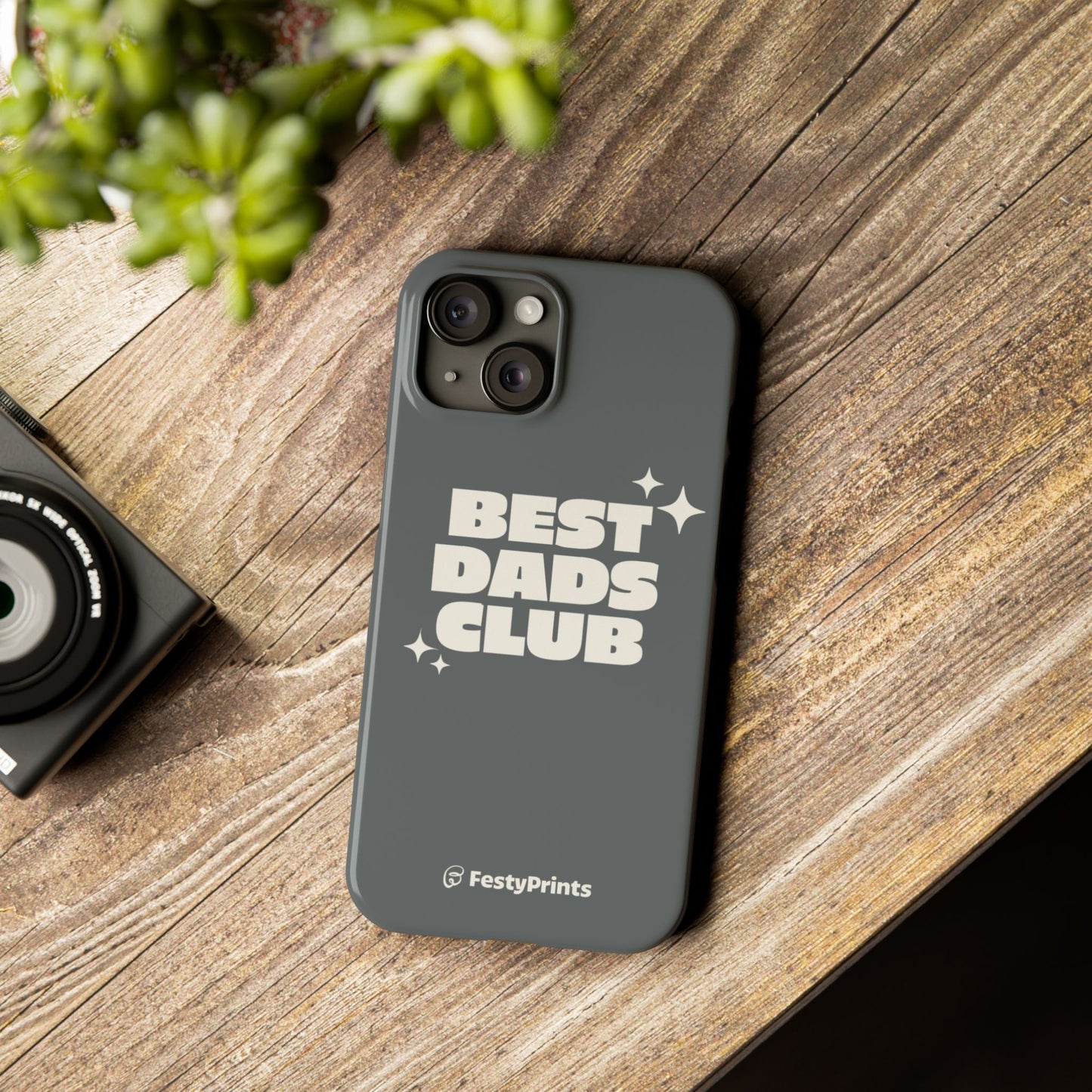 Best Dads Club iPhone 15 Grey Phone Case