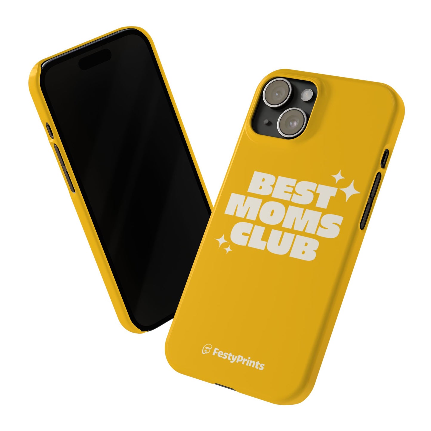 Best Moms Club iPhone 15 Yellow Phone Case
