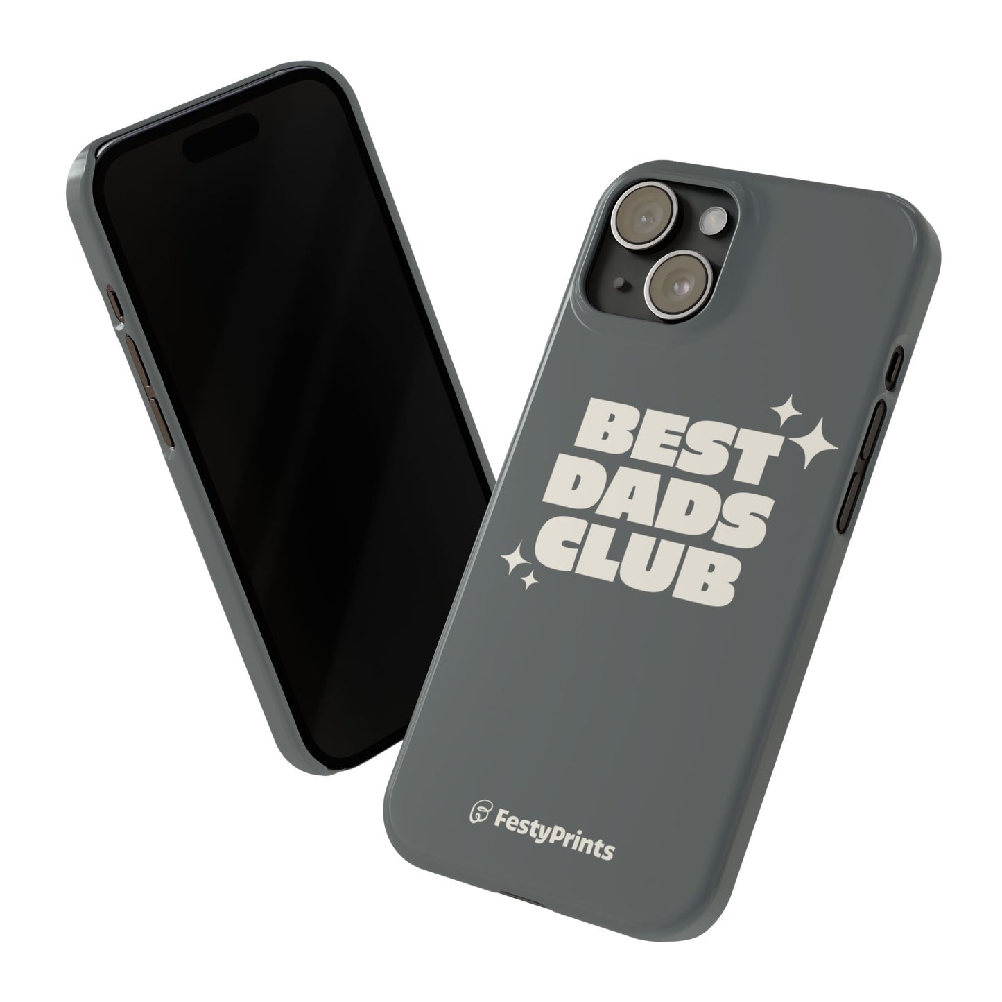 Best Dads Club iPhone 15 Grey Phone Case